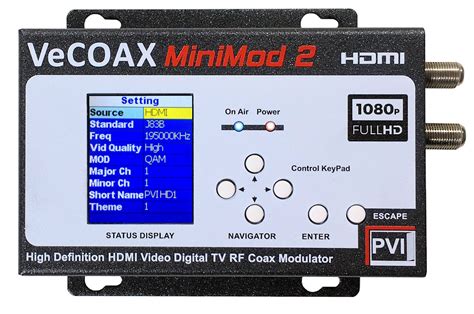 VeCOAX MINIMOD-2 - SIX PACK - 1 CHANNEL HDMI Video To Coax 1080P Dolby HD Modulator Super Compact Series. . Vecoax hdmi modulator